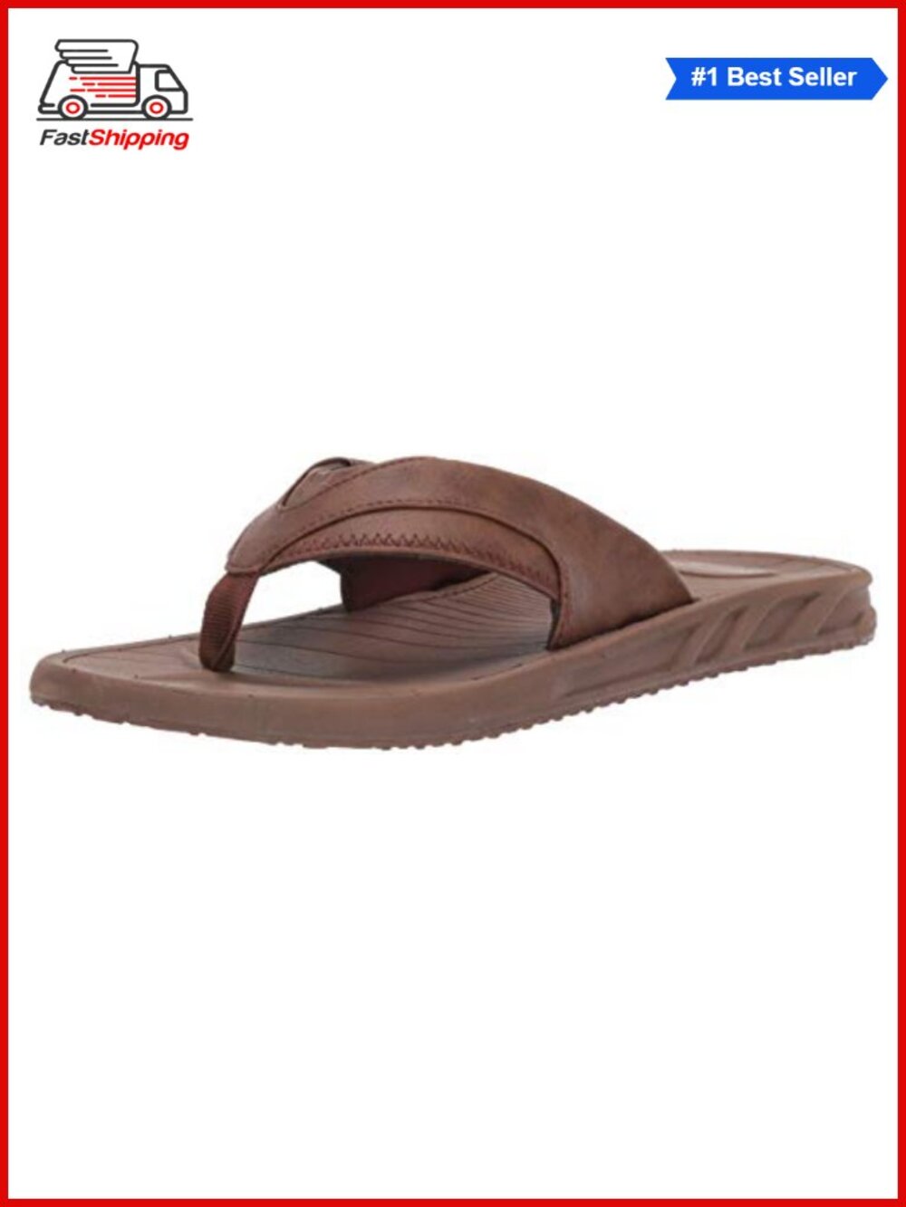 ✨ Men's Slip-On Comfort Sandals Faux Leather Non-Slip Casual Walking Open Toe